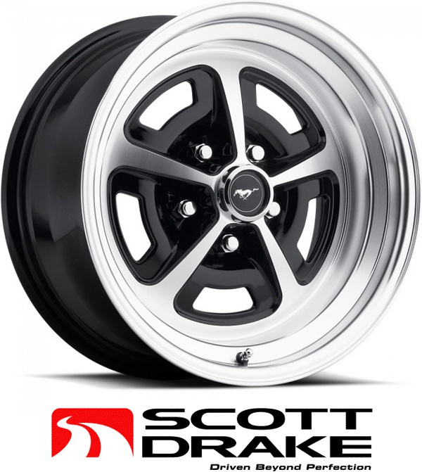 15 x 8 Legendary Magnum 500 Aluminum Alloy Wheel with Gloss Black and Machined Finish 5 x 45 Bolt Pattern
