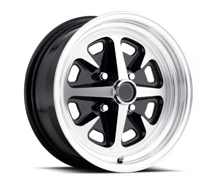 15 x 6 Legendary Magnum 400 Aluminum Alloy Wheels with Gloss Black and Machined Finish 4 x 45 Bolt Pattern