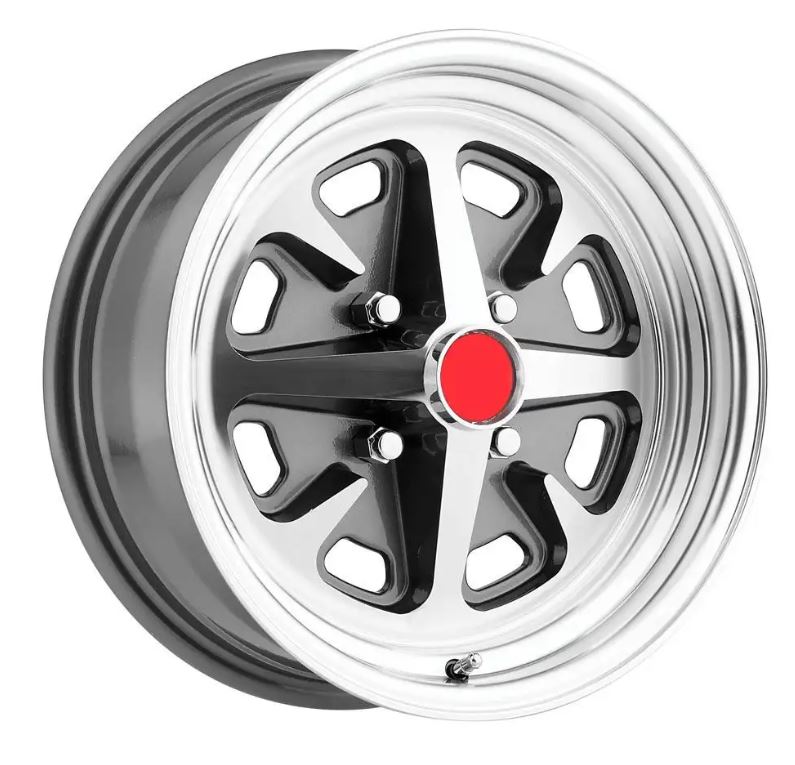 15 x 6 Legendary Magnum 400 Aluminum Alloy Wheel with Charcoal and Machined Finish 4 x 45 Bolt Pattern