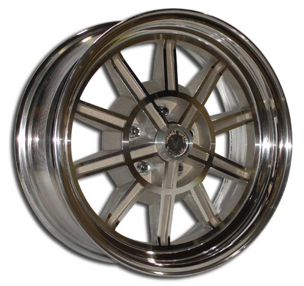 15 to 17 Vintage Wheel Works V50 10 Spoke Aluminum Alloy Wheel with 5 x 45 Bolt Pattern Choose Your Size
