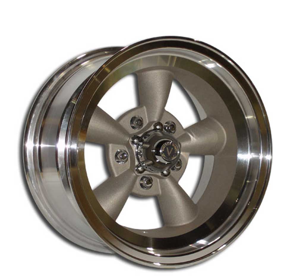 15 to 18 Vintage Wheel Works V45 Rounded D Spaped 5 Spoke Aluminum Alloy Wheel with 5 x 45 Bolt Pattern Choose Your Size