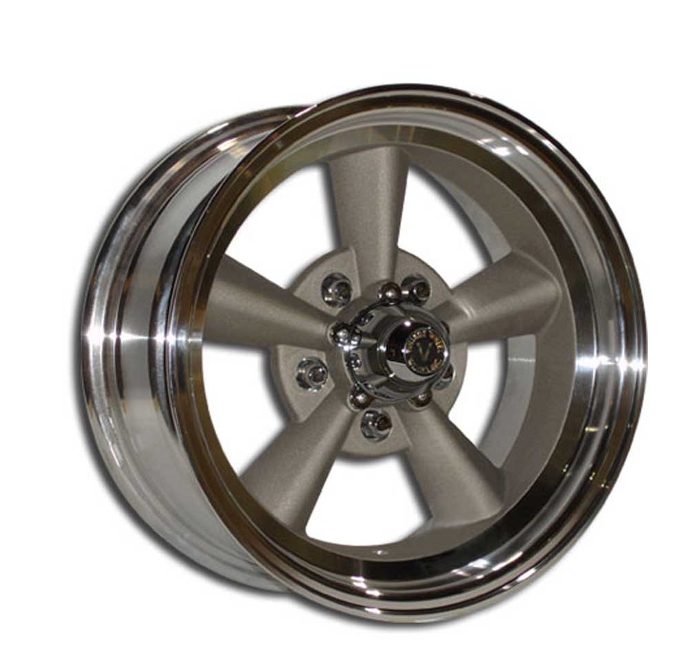 15 to 18 Vintage Wheel Works V40 Rounded Point 5 Spoke Aluminum Alloy Wheel with 5 x 45 Bolt Pattern Choose Your Size