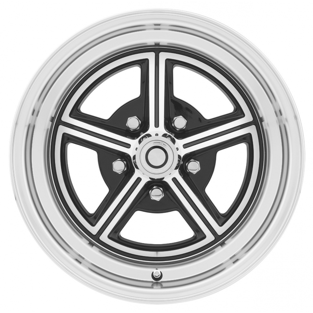 15 x 7 Legendary Magstar II Aluminum Alloy Wheel with Gloss Black and Machined Finish 5 x 45 Bolt Pattern
