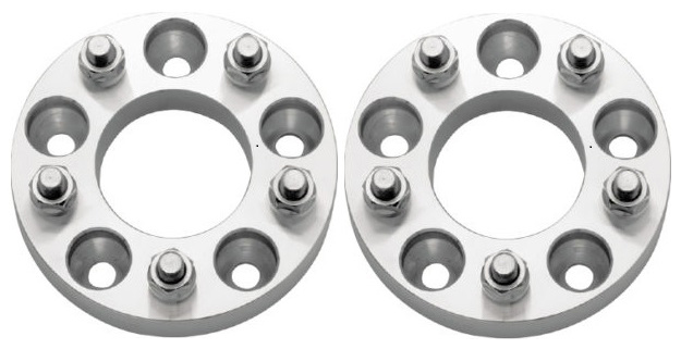 125 Thick 5 x 45 Billet Wheel Adapters with 12 20 Thread Studs Pair