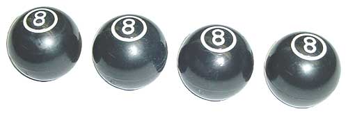 Valve Stem Caps 8 Ball