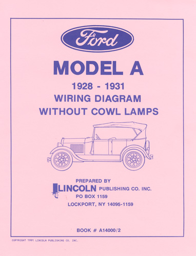 1928 31 Model A Electrical Wiring Diagram Without Cowl Lamps