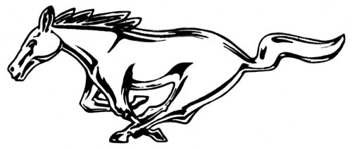 12 Silver Running Horse Decal Left