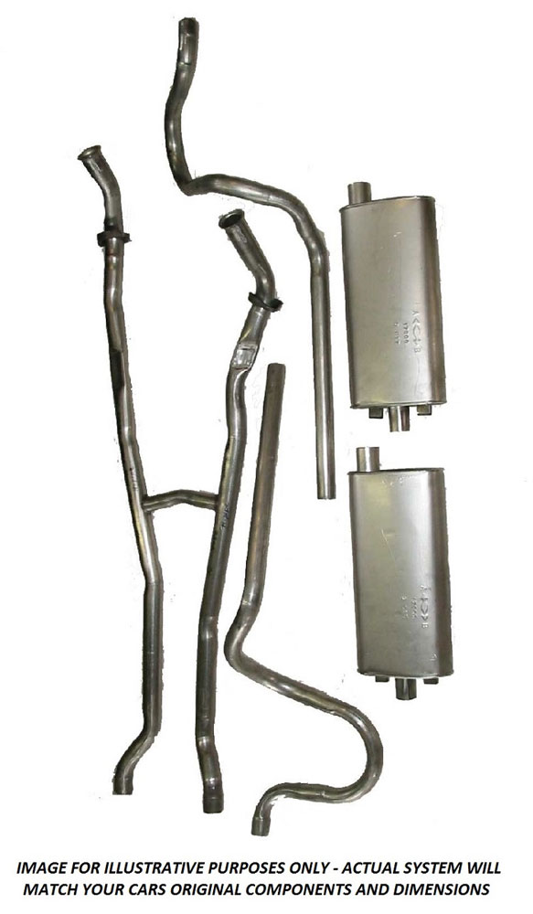 1964-1966 Ford Thunderbird Stock Direct Fit Right and Left Side Dual Muffler Set