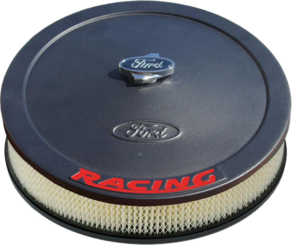 13 Air Cleaner Assembly with Black Crinkle Finish and Red Emblem