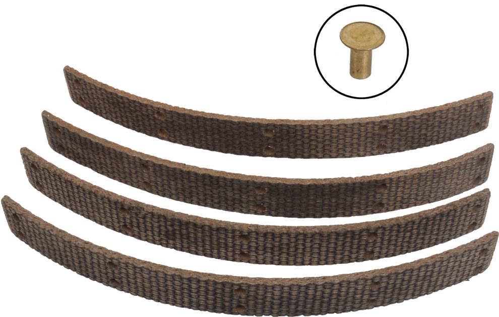 1928 1931 Ford Model A Brake Shoe Lining Set 14 inch Thick