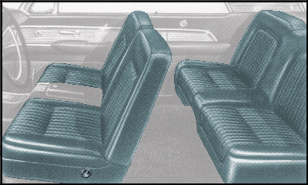 1964-66 Ford Thunderbird Door Panel Inserts 2-Pieces Loop Carpet!