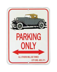 Roadster "Parking Only" Sign