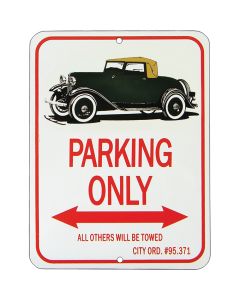 Sport Coupe "Parking Only" Sign
