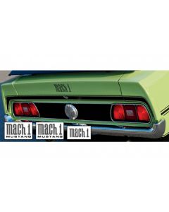  1971-1972 Mustang Mach 1 Trunk Stripe with Fender and Trunk Names
