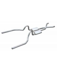 1964-1970 Mustang 2.5" Crossmember-Back Exhaust System with X-Pipe
