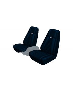 1971-1973 Mustang Mach 1 Hi-Back Front Bucket/Rear Bench Seat Covers, Distinctive Industries