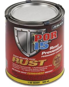 Rust Preventive Paint, Black, Semi-Gloss, Quart, POR-15(r)