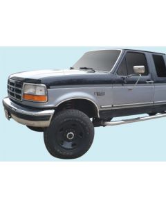 1992-1997 Ford F250/F350 Super Duty Tu-Tone Stripe Kit, 7-Band Upper and 5 Band Lower, Vermillion Red/Silver