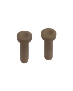 Door Lock Buttons - Tan Low-Gloss Rubber - Ford