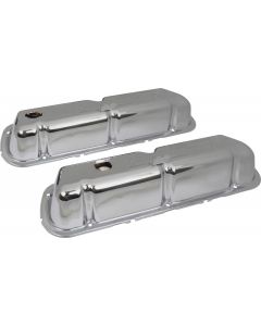 Small Block Valve Covers, OE Style In Blue Or Chrome, 'Power By Ford' Raised Lettering