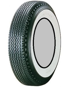 1955-1956 Ford Thunderbird Tire, 670 X 15, 2-11/16 Whitewall, Tubeless, Goodyear Deluxe Super Cushion
