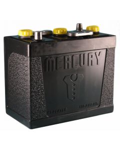 Battery - Original Script Type - 6 Volt - Mercury Embossing- 12-1/2 X 5-1/2 X 9 - Molded Top - Mercury Only