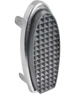 Model A Ford Brake & Clutch Pedal Pad - Rubber Insert WithChrome Frame - Fulton Accessory Style