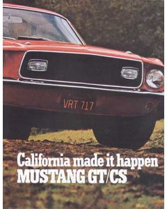 1968 Mustang GT/CS Color Sales Brochure