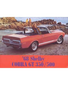 1968 Mustang Shelby Color Sales Brochure, 6 Pages with 11 Illustrations