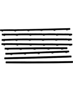 Belt Weatherstrip Kit - Doors & Rear Quarter Windows - 8 Pieces - 2 Door Hardtop