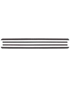 1965-1966 Mustang Early Fastback Inner and Outer Belt Weatherstrip Kit with Black Beads, 4 Pieces