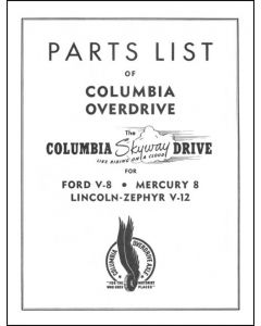 Columbia Rear Axle Parts List - 41-48 Ford, Mercury & Lincoln Zephyr - 8 Pages