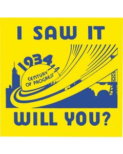 Decal, 1934, I Saw It Will You? A Century Of Progress