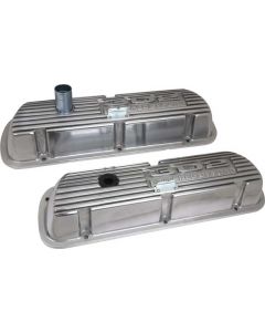 "302 Powered By Ford" Polished Aluminum Valve Covers, Pair