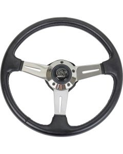 1970-1979 Ranchero Pinto Grant Black & Chrome Steering Wheel 13 1/2" Horn Kit