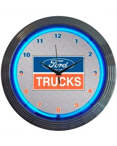 Ford Clock, Blue Neon, Ford Trucks Design