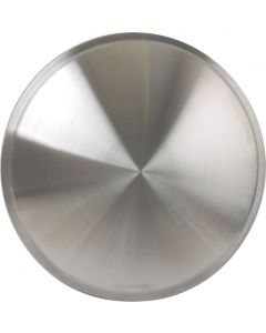 Wheel Cover Set Of Two, Full 'Moon' Style, Brushed AluminumLook Stainless, For 16" Steel Wheels