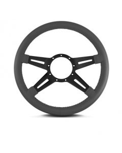 Lecarra 14 in MK-9 Steering Wheel, Black, Dark Gray Leather