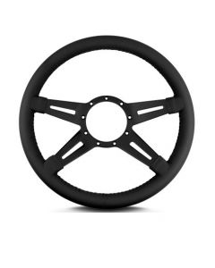 Lecarra 14 in MK-9 Steering Wheel, Black, Black Leather
