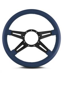 Lecarra 14 in MK-9 Steering Wheel, Black, Blue Leather