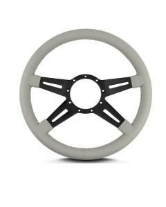 Lecarra 14 in MK-9 Steering Wheel, Black, Light Gray Leather
