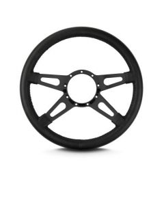 Lecarra 14 in MK-9 Supreme Steering Wheel, Black, Black Leather