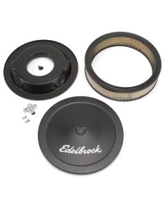 Edelbrock 1223 Air Cleaner; Steel; Round; 14In.; Black