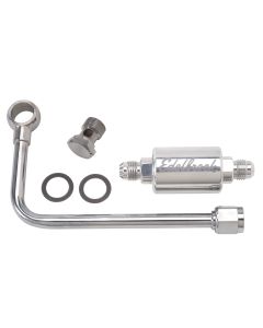 Edelbrock 8131 3/8In. Hard Fuel Line With-6 B-Nut/Polished Filter