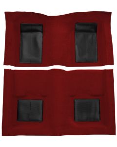 1969 Mustang Mach 1 Fastback Molded Nylon Carpet Set with Mass Backing, Black Inserts