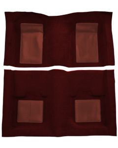 1969 Mustang Mach 1 Fastback Molded Nylon Carpet Set with Mass Backing, Maroon Inserts