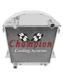 Model T/TT Aluminum Radiator, 2-Row, Ford V8, 1917-27