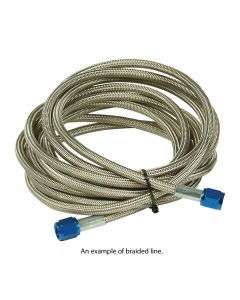 Stainless Steel Braided Hose Line With -4 x   2" Blue Fitting