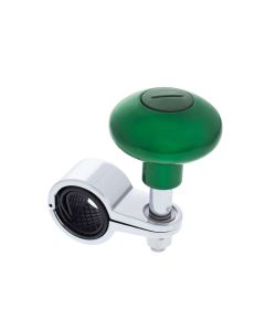 Steering Wheel Spinner - Emerald Green with Chrome Clamp