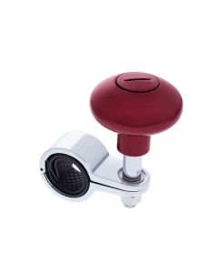 Steering Wheel Spinner - Candy Red with Chrome Clamp